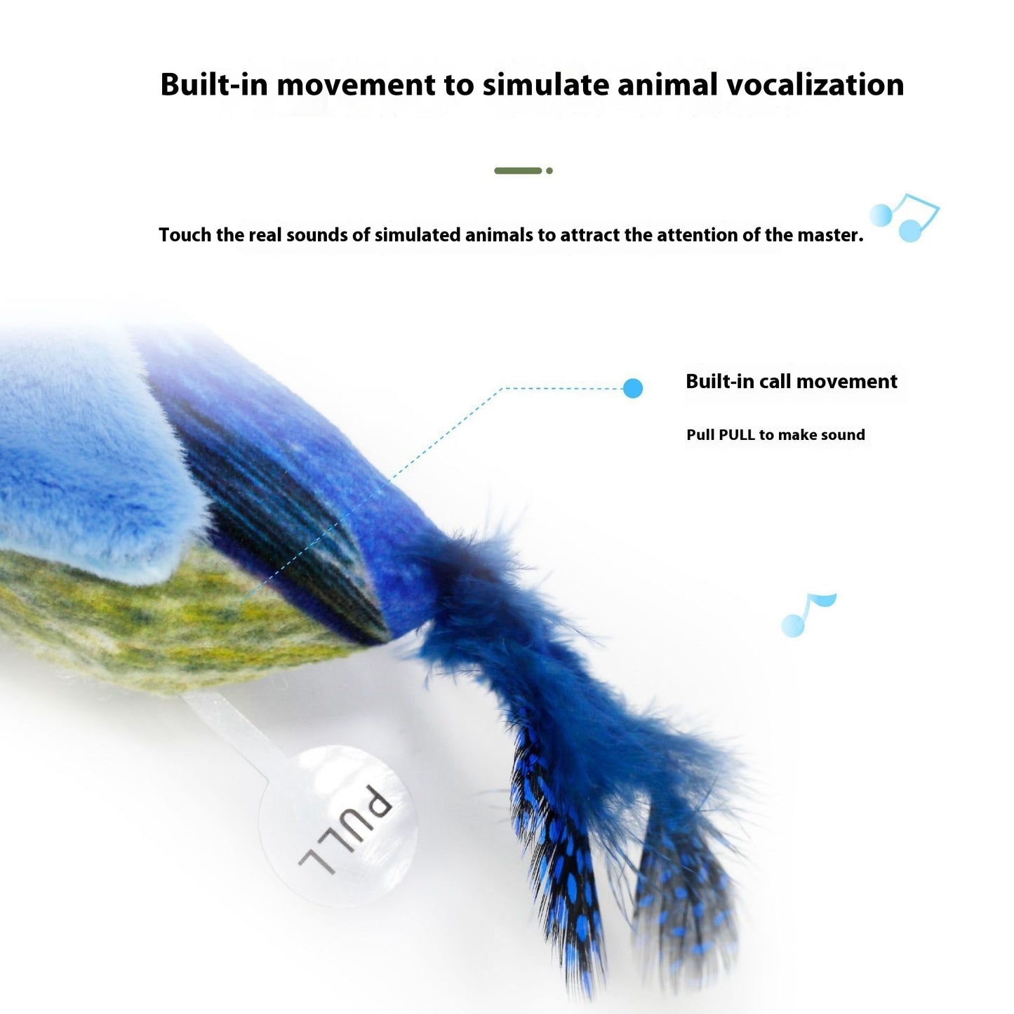 Simulation Plush Sound Bird Toy For Cats