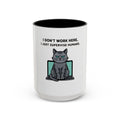 Funny Cat Coffee Mug - 'I Don't Work Here, I Just Supervise Humans' - Perfect for Cat Lovers, Office Gifts, Humor Gifts, Birthday, [...]