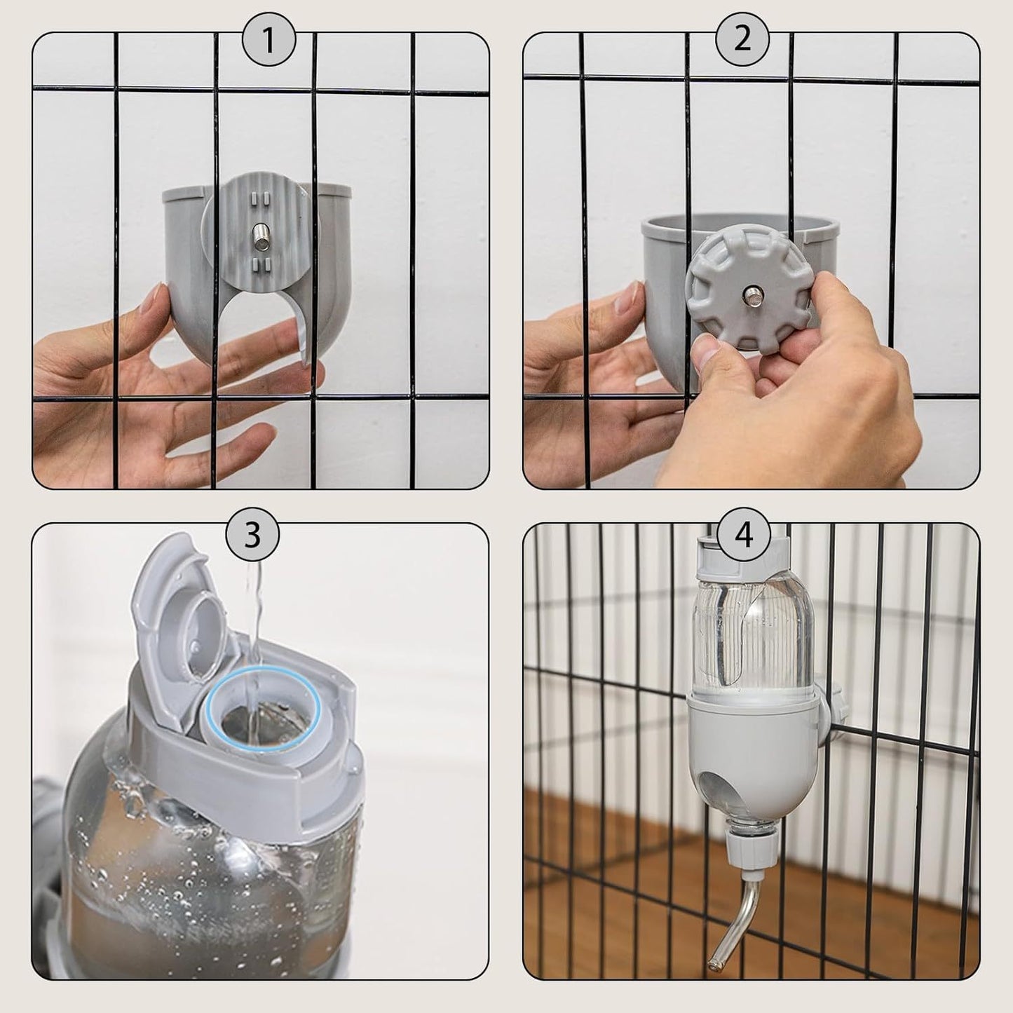 Small Pet Cage Water Bottle Leak-Proof Drinking Bottle for Small Animals