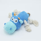 ToyTigris Squeaky Plush Cow Dog Toy