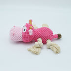 ToyTigris Squeaky Plush Cow Dog Toy