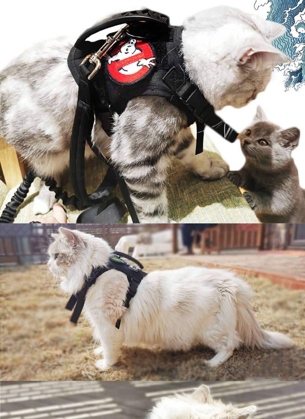 Adjustable Tactical Cat Harness 600D