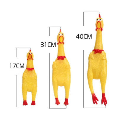 Screaming Rubber Chicken Dog Toy