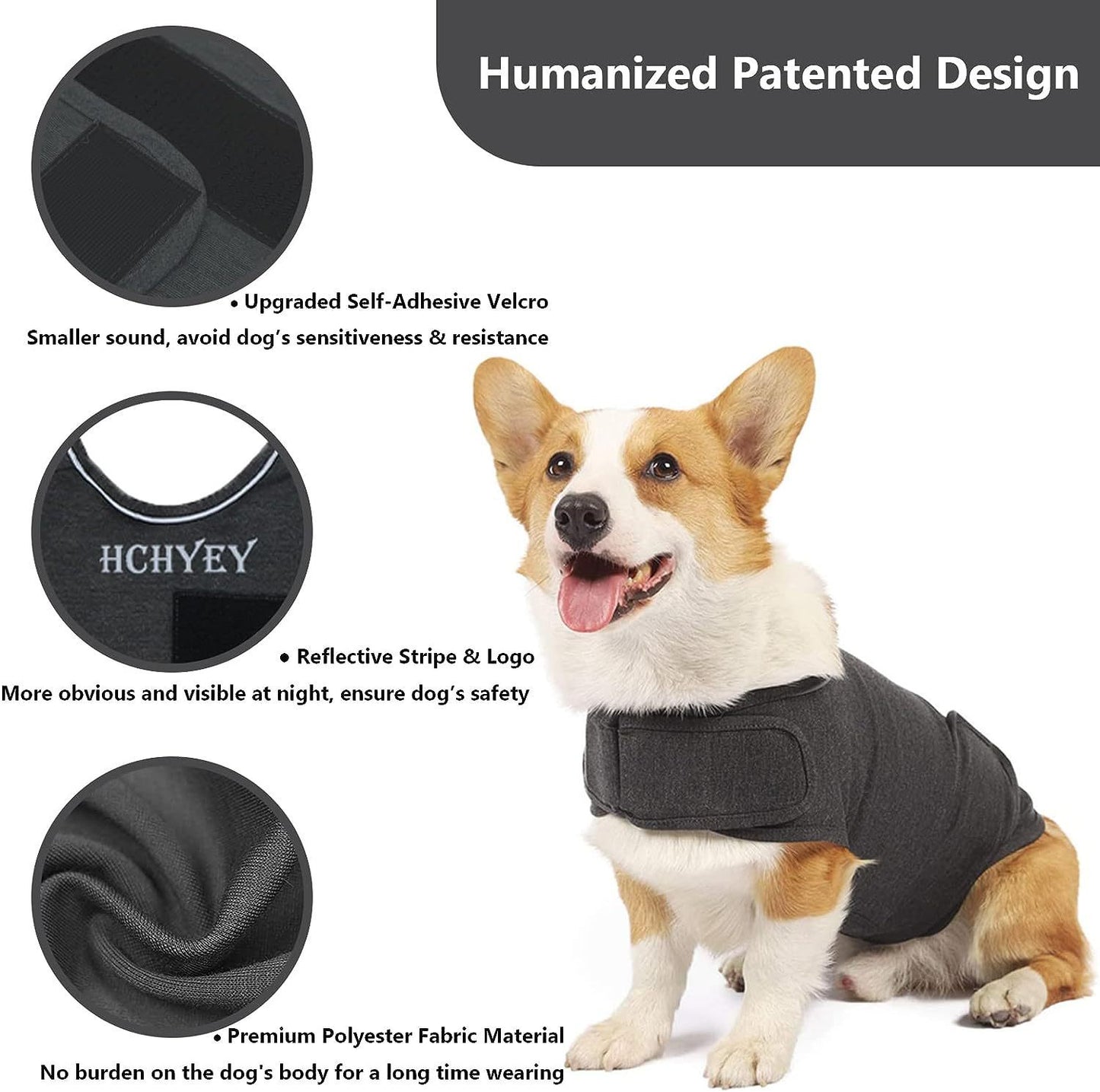 Classic Dog Anxiety Jacket – Breathable Thunder Vest to Calm Stress & Fear