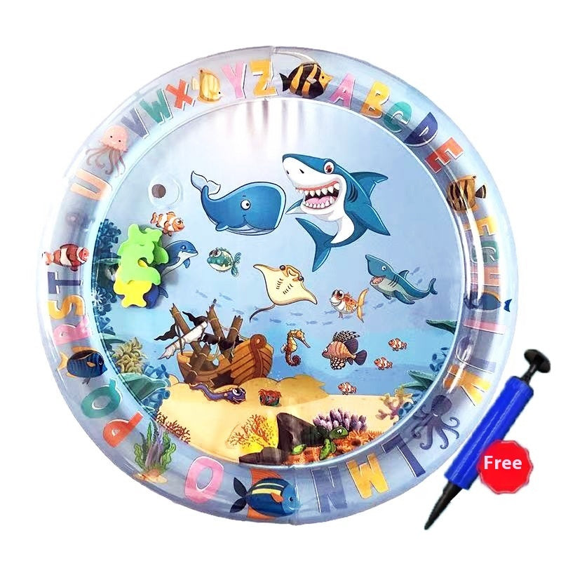 Cat Summer Cooling Pad With Built-in Simulation Fish Toys