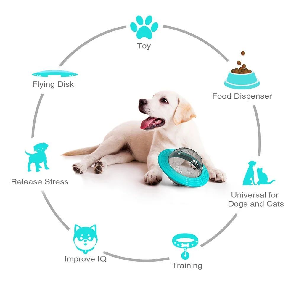 Interactive Food Dispensing Treat Ball to Improve Dog IQ