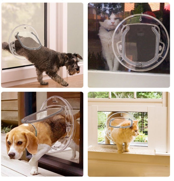 Round Flap Pet Door – 4-Way Lockable
