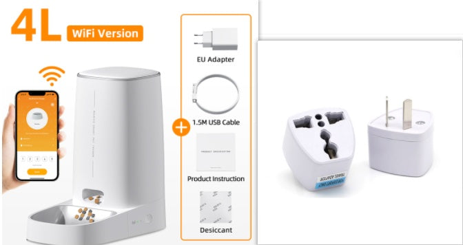 ROJECO 4L Automatic Pet Feeder  WiFi & Button Control for Cats & Dogs