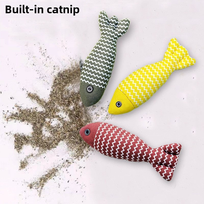 Catnip Fish Toy - Three Random Colors