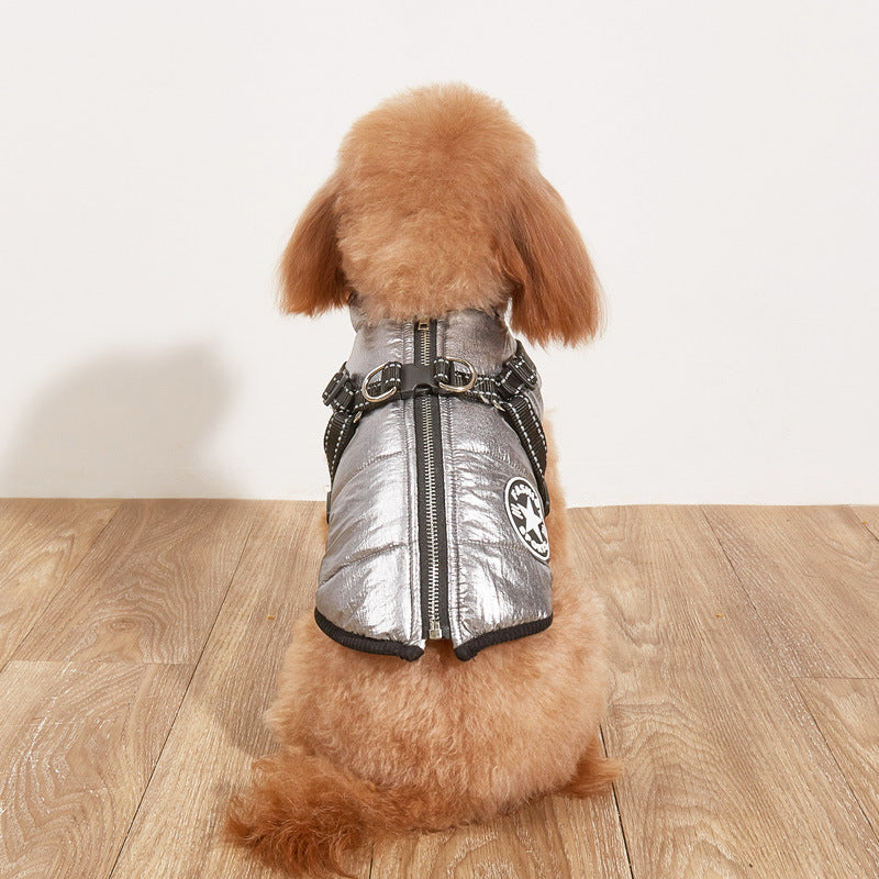 Warme, reflektierende, wattierte Hundejacke