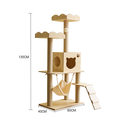 ToyTigris Cat Crawl Nest Scratching Board Tree