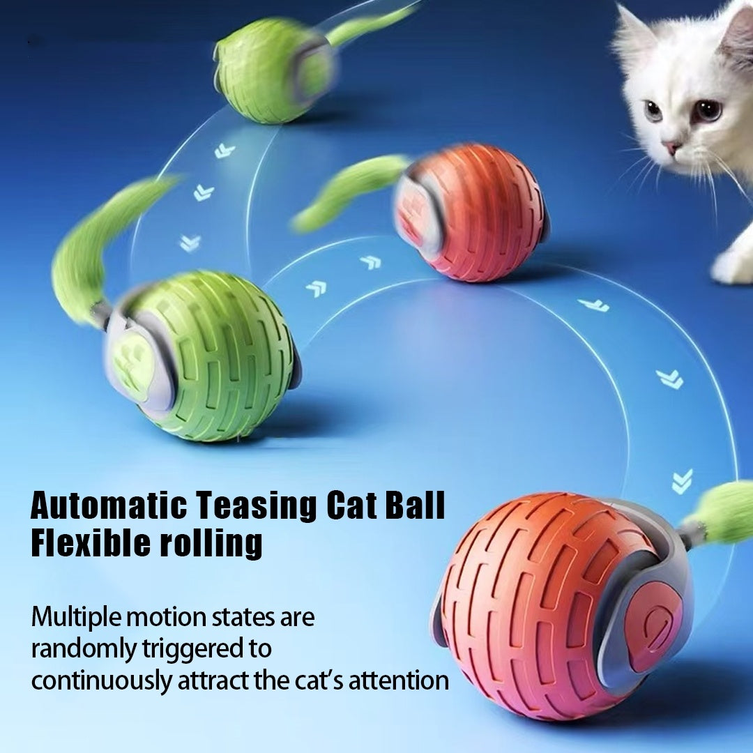 Fast Rolling Ball Cat Toy Interactive Exercise or Play for Cats