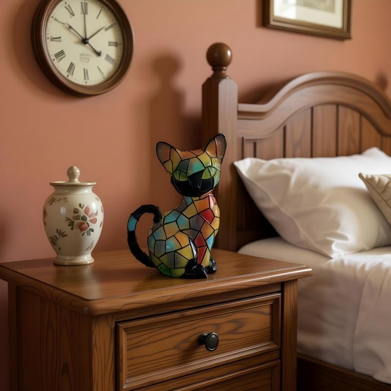 Cat Night Light Resin