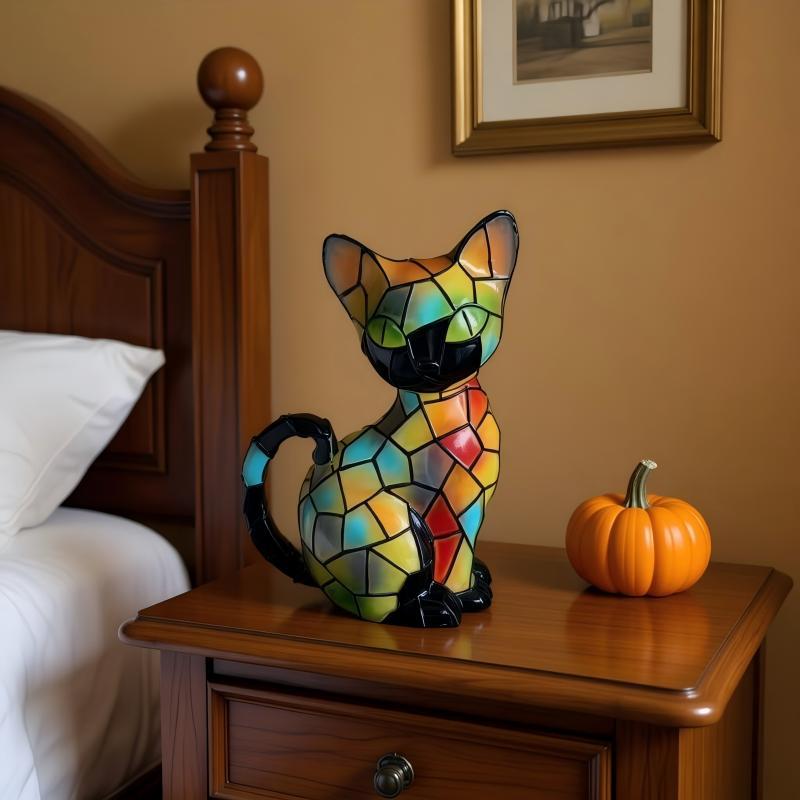 Cat Night Light Resin
