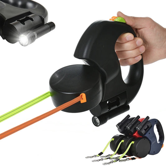 3m Dual Retractable Dog Leash With Lights