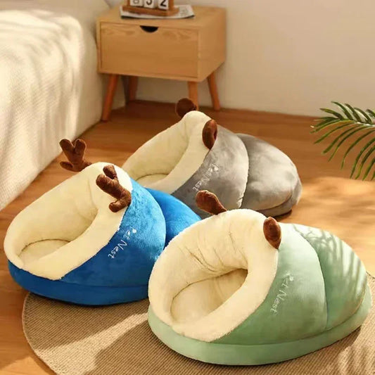 Soft Dog Bed Warm Plush Kennel