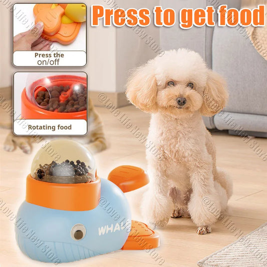 Interactive Dog Food Dispenser Whale Design