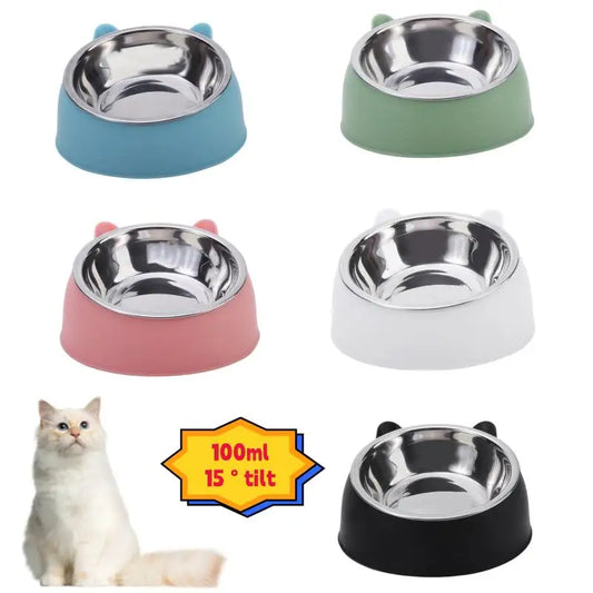100ML Cat Bowl 15 Degrees Tilt Safeguard Bowl