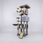 84.6 in Dark Gray Cat Tree Tower with a Wide Base