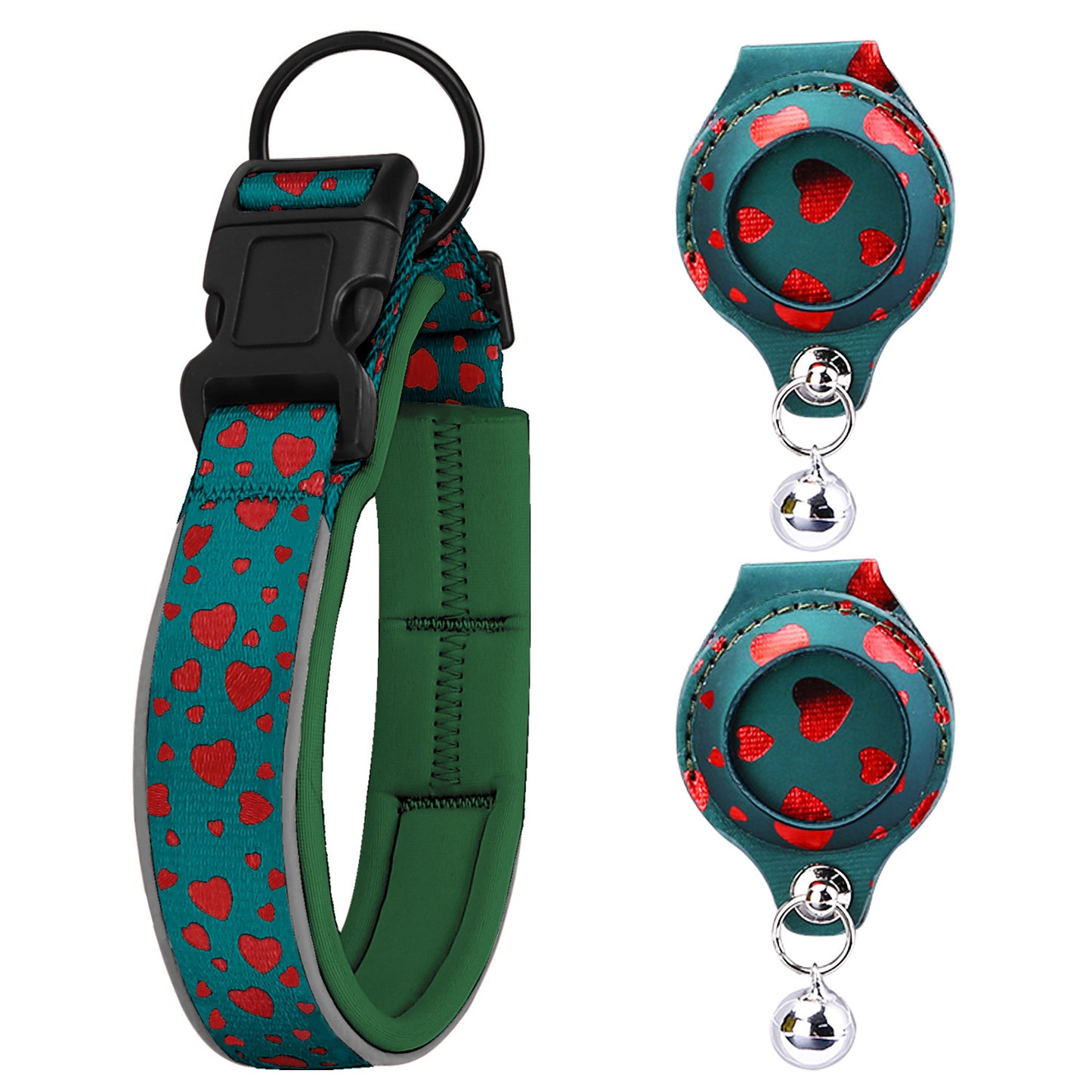 Airtag Pet Collar with Protective Leather Case