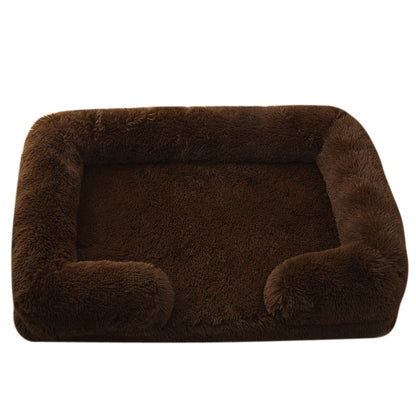 Winter Plush Dog Bed