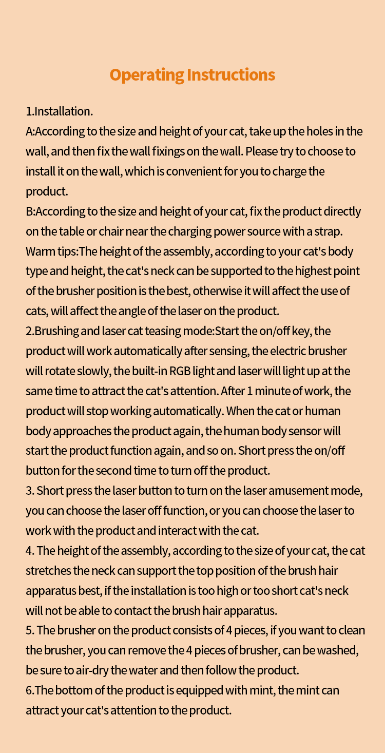 ToyTigris Smart Sensor Cat Brush and Massager
