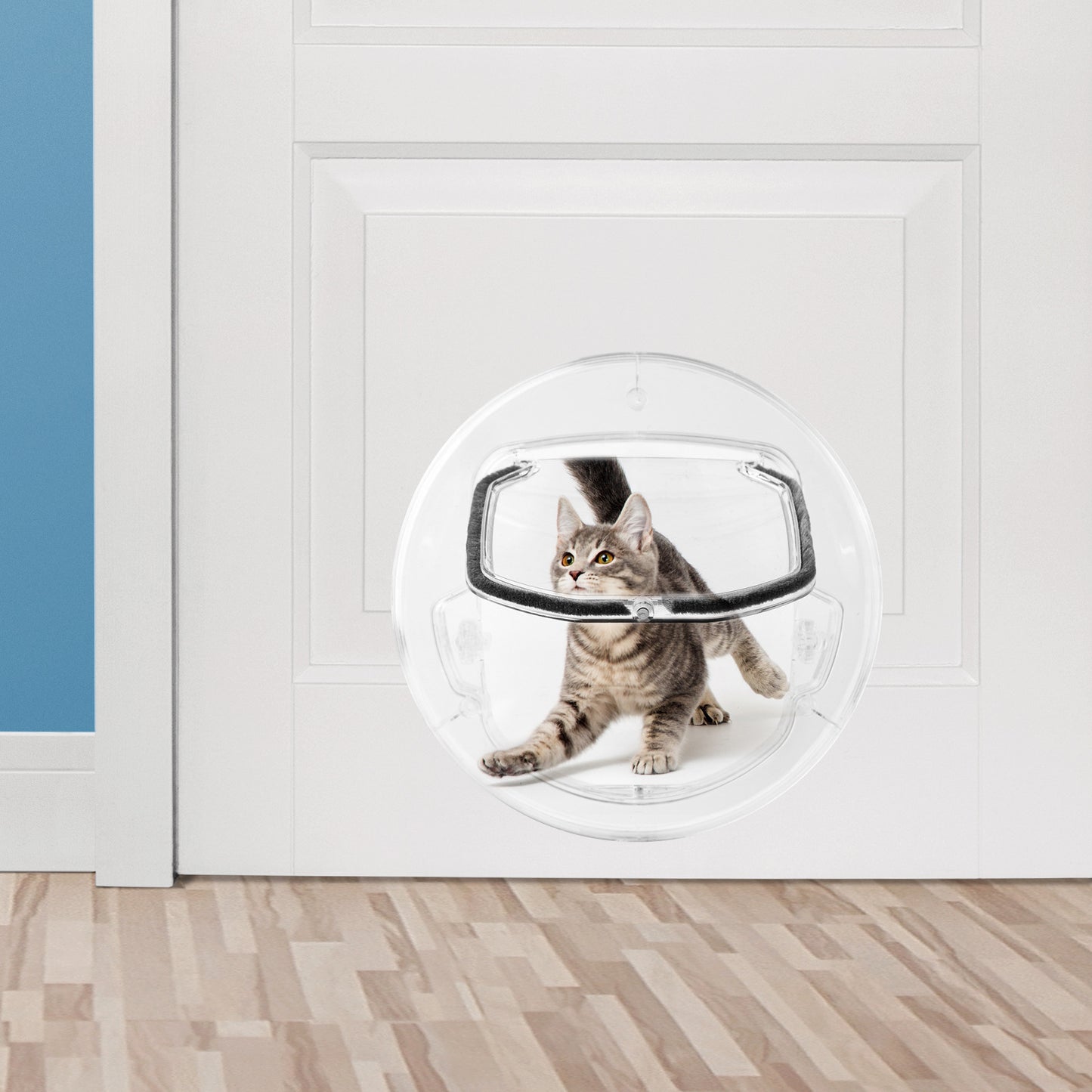 Round Flap Pet Door – 4-Way Lockable