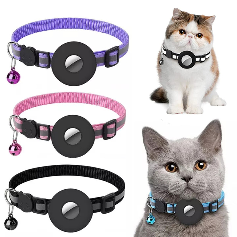 Wasserdichtes & reflektierendes Airtag Katzenhalsband