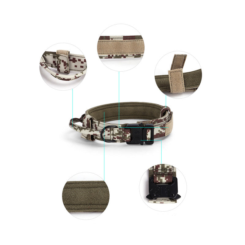 Tactical Dog Collar – Adjustable Military Nylon with Metal Buckle