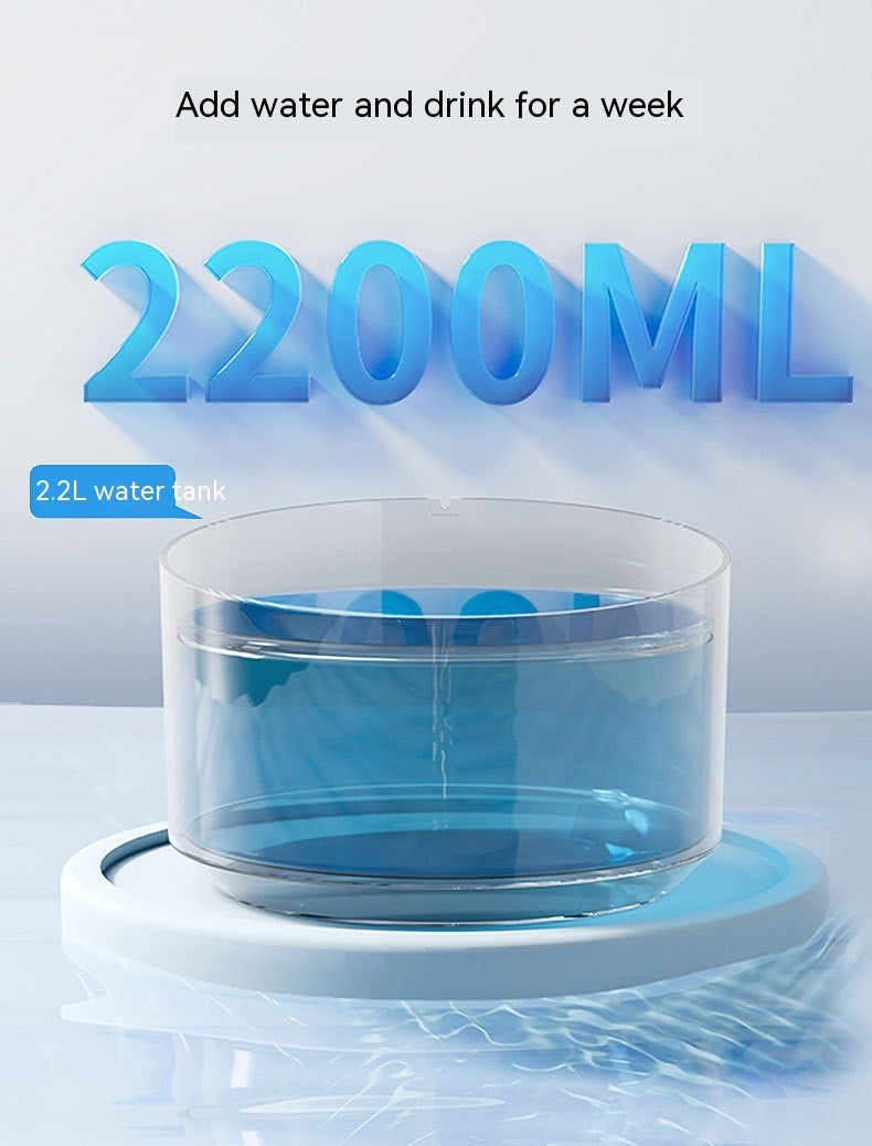 Wireless Cat Water Fountain Rechargeable Automatic Pet Feeder