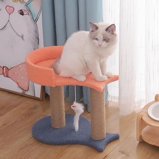 Small Plush Cat Scratch Tree
