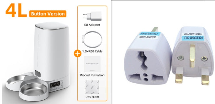 ROJECO 4L Automatic Pet Feeder  WiFi & Button Control for Cats & Dogs