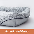 Luxury Swirl Rose Velvet Dog Bed