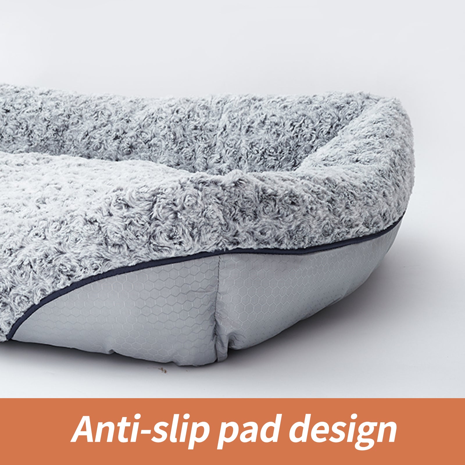 Luxury Swirl Rose Velvet Dog Bed