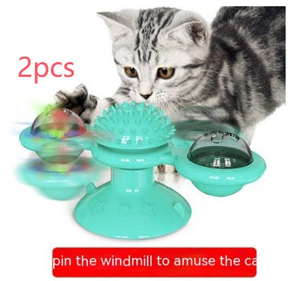 Turning Windmill Cat Teaser Toy Rotating Interactive Play