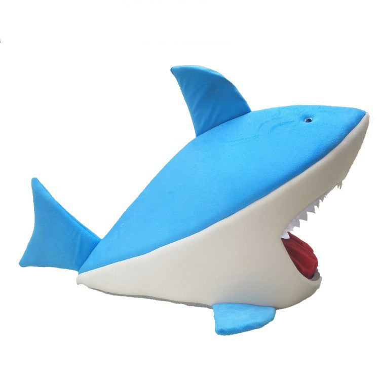 Shark-Shaped Pet Bed – Cat & Dog Cozy Kennel