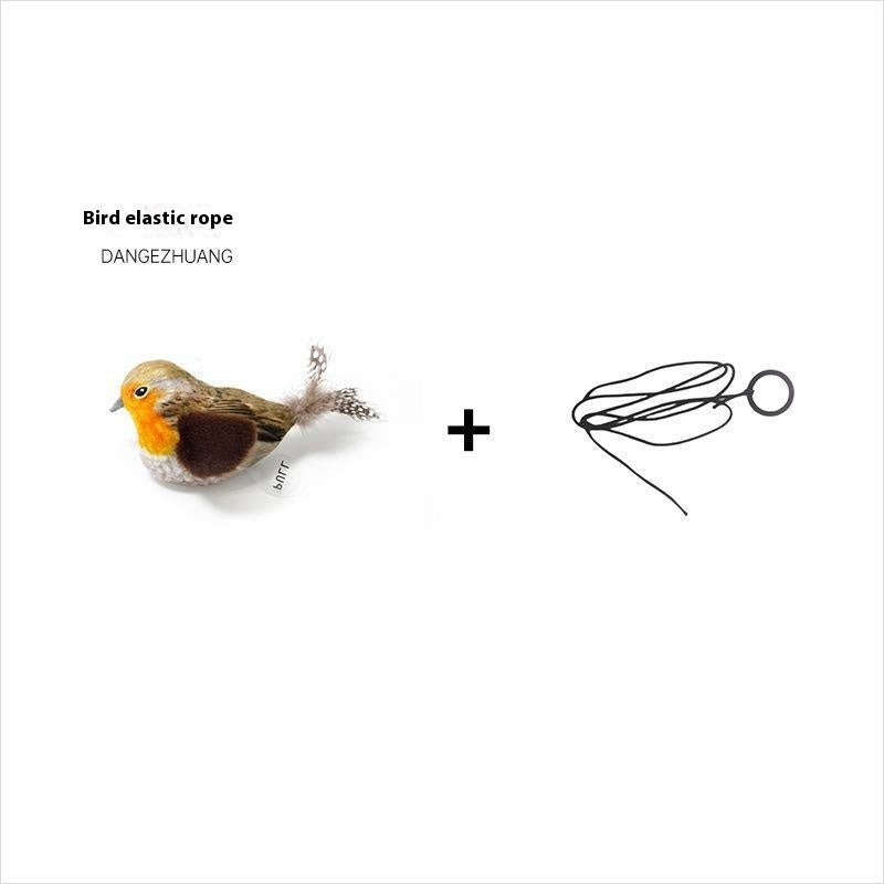 Simulation Plush Sound Bird Toy For Cats