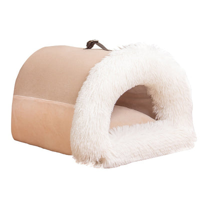 Warm Moisture-proof Long Fur Pet Bed