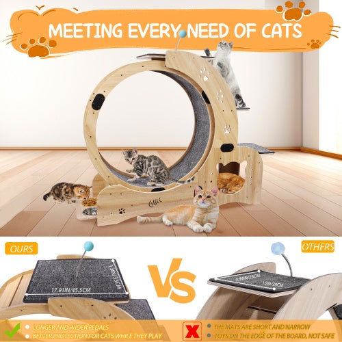 ToyTigris 6-in-1 Cat Fitness Wheel and Activity Centre