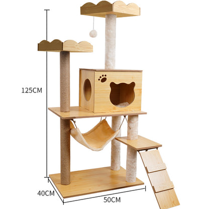 ToyTigris Cat Crawl Nest Scratching Board Tree