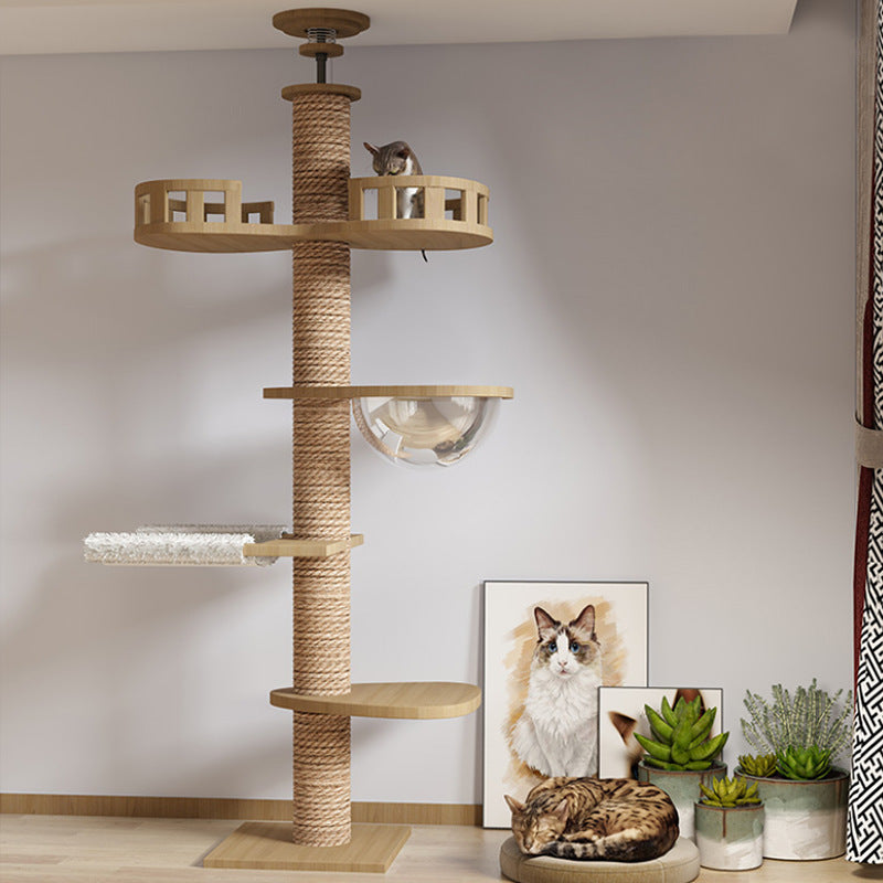 ToyTigris Katzenkratzbaum aus Holz mit Säule