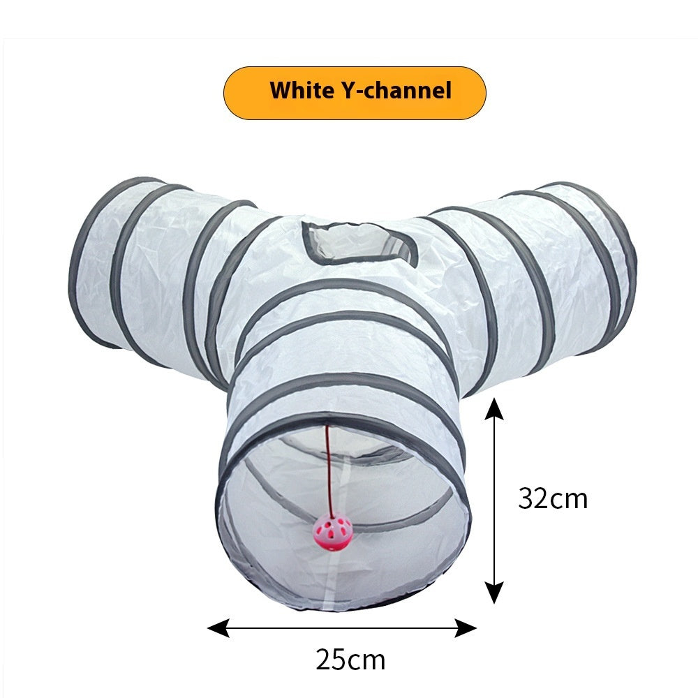 White Cat Tunnel Toy