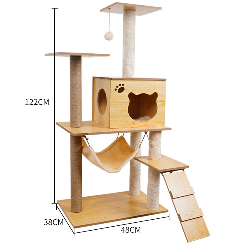 ToyTigris Cat Crawl Nest Scratching Board Tree