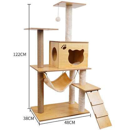 ToyTigris Cat Crawl Nest Scratching Board Tree