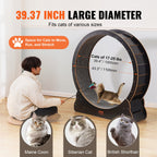 ToyTigris Large Wooden Cat Exercise Wheel for Indoor Cats