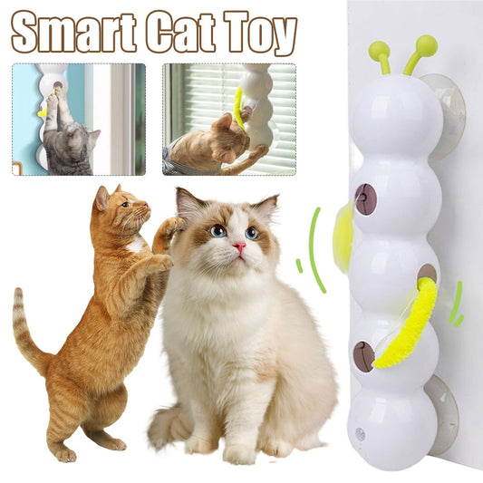 Teasing Automatic Cat Toy with Tail Interactive Motion & Suction Cup Play
