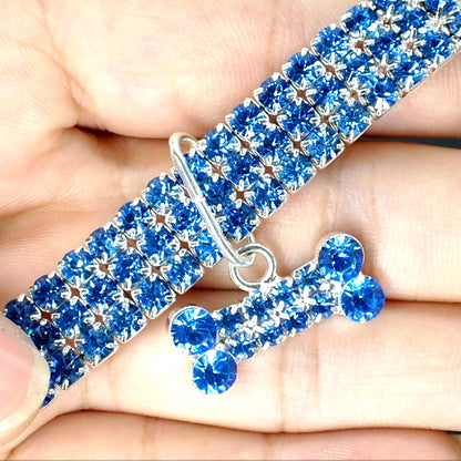 Kristall Haustierhalsband Glitzer Strass