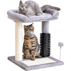 Small 4-in-1 Cat Tree Tower With Self-grooming