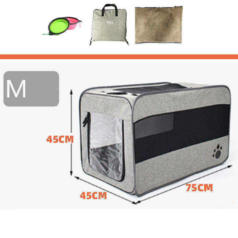 Portable Pet Travel Carrier Bag with Safety Zippers