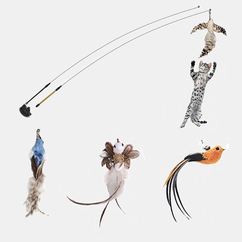 ToyTigris Handsfree Cat Teaser Stick
